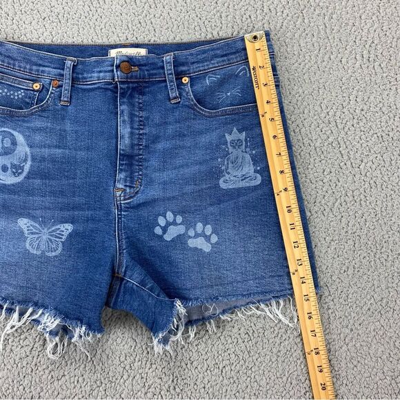 Madewell High Waist Denim Shorts with Graphic Designs - Picture 9 of 16